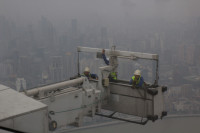 Te view from the 100 floor of the Shanghai World Financial Centre on a June morning